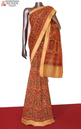 Floral Printed Pure Cotton Saree